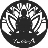 Yoga clock - DXF CNC dxf for Plasma Laser Waterjet Plotter Router Cut Ready Vector CNC file